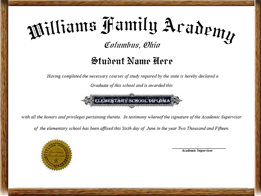 elementary school diploma